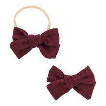 Load image into Gallery viewer, Corduroy School Girl Bows (Choose Your Color)