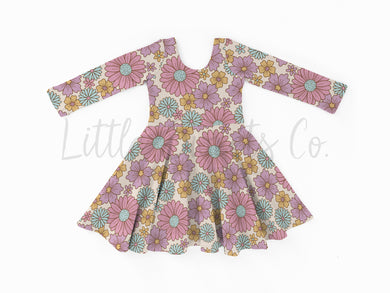 Spring Floral Twirl Dress (Choose Your Print)