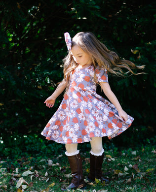 Winter Solid Twirl Dress (Choose Your Print)