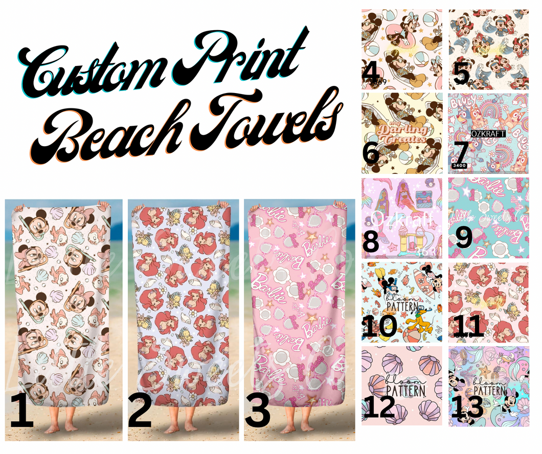 Custom Print Beach Towel