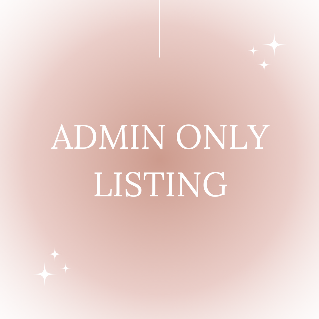Admin ONLY Listing
