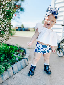 Cow Print High Waisted Bummies / Diaper Cover / Coming Home Outfit/ Birthday Outfit/ Smash Cake Outfit